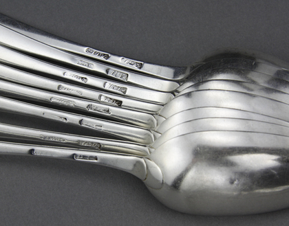 Rare Scottish Provincial Tablespoons (Set of 8) - Alexander Thompson, Aberdeen